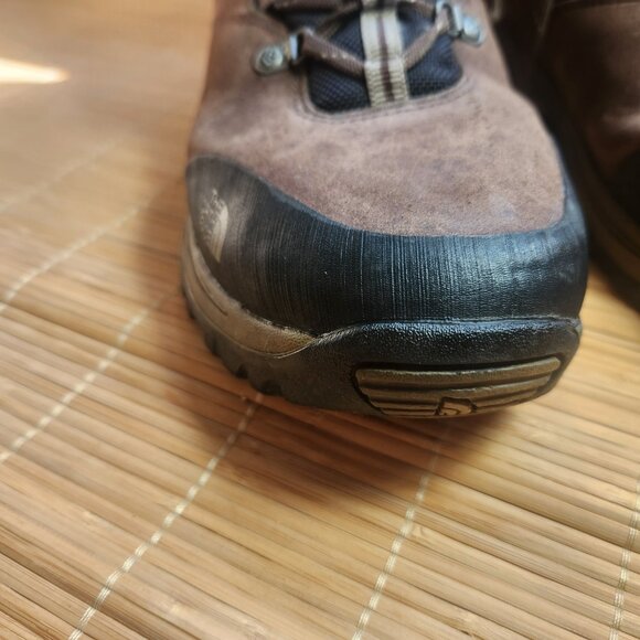 The North Face Hikers Mens 10.5 Waterproof Dark Brown Leather Mid Hiking Boots - Picture 5 of 14